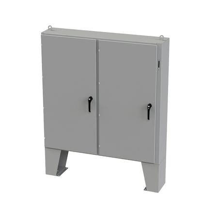 Saginaw Control & Engineering 3 Point Latch with Coinproof/Padlock Handle Electrical Enclosures, 60 in H, 12 in D, 61 in W SCE-60XEL6112LP